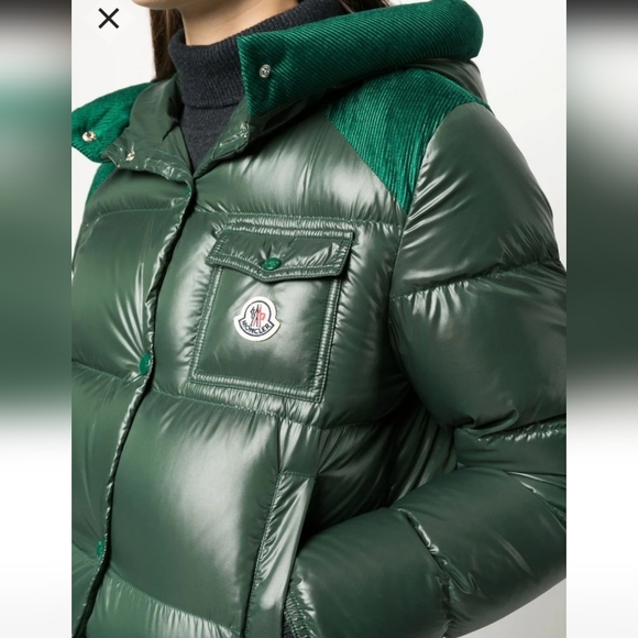 Moncler Green Hooded Down Jacket Sz US Medium/Small - Picture 3 of 16